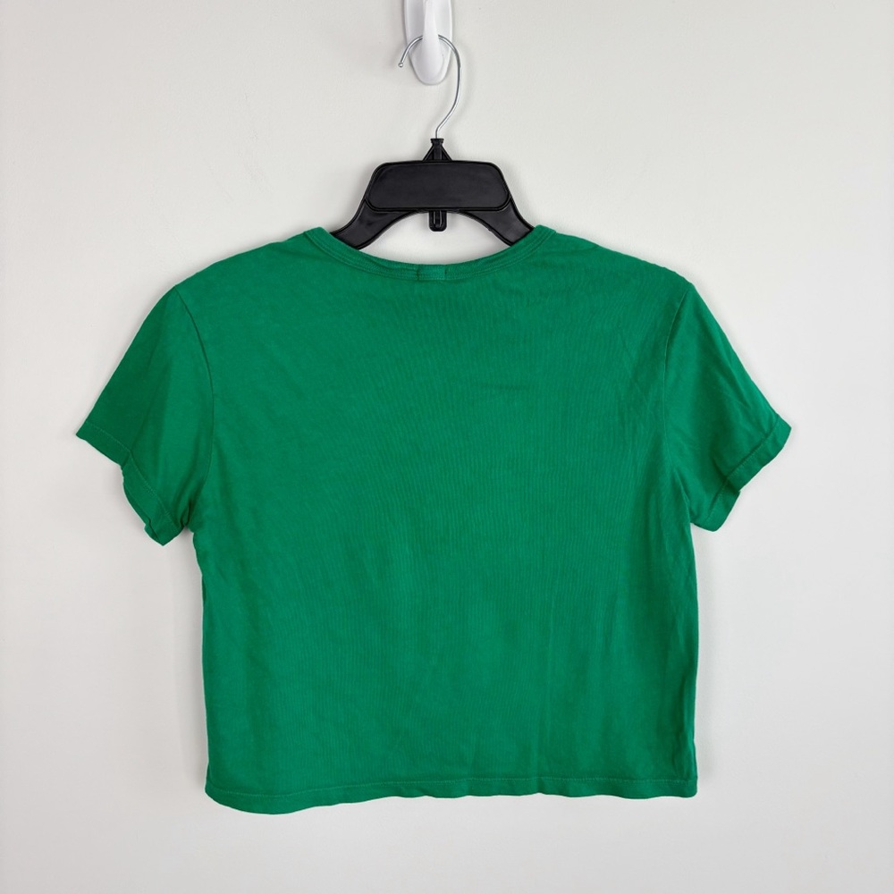 Monrow 50s Vintage Tee in Leaf Green Size S - Picture 2 of 6